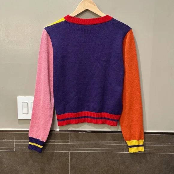 MSGM Color Block Patchwork Wool-Blend Sweater (Multicolored) - Picture 9 of 16